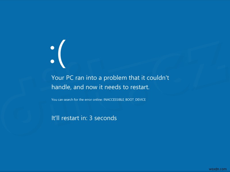 Windows 7/8/10で発生するINACCESSIBLE_BOOT_DEVICEブルースクリーンエラーの直し方