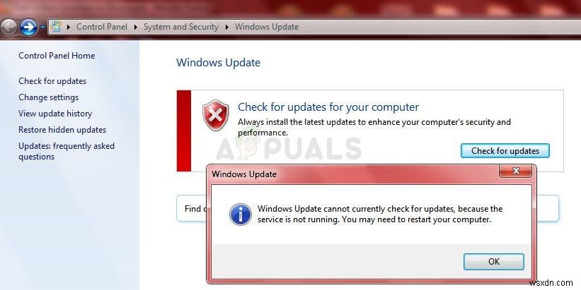 「Windows Updateサービスが実行されていません」エラーの直し方|原因と4つの解決策