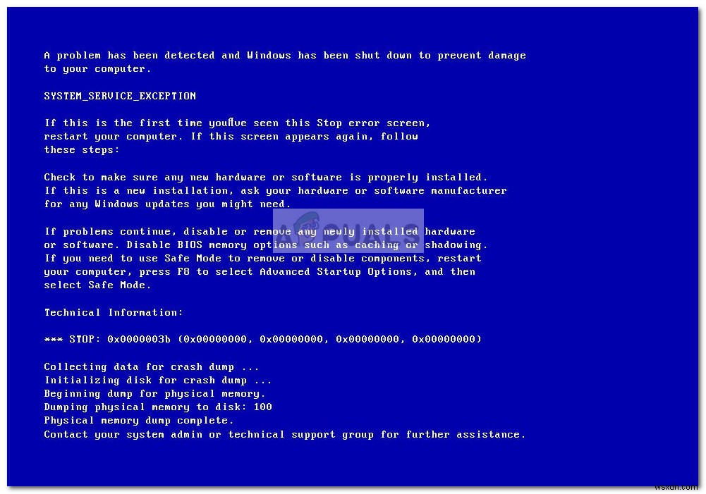 【解決策】0x0000003bストップエラーで発生するBSOD（ブルースクリーン）を修正する方法
