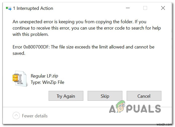 Windows 10のエラー0x800700DF「ファイルサイズが制限を超えて保存できません」を解決する方法