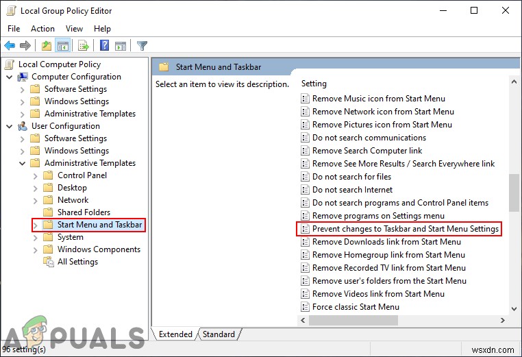 【Windows 10】グループポリシーエディターでスタートメニューの設定変更を無効にする方法