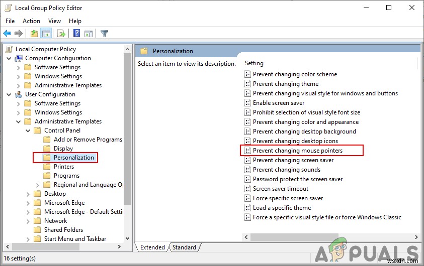 Windows 10でマウスポインターの変更を禁止する2つの方法(グループポリシー・レジストリ)