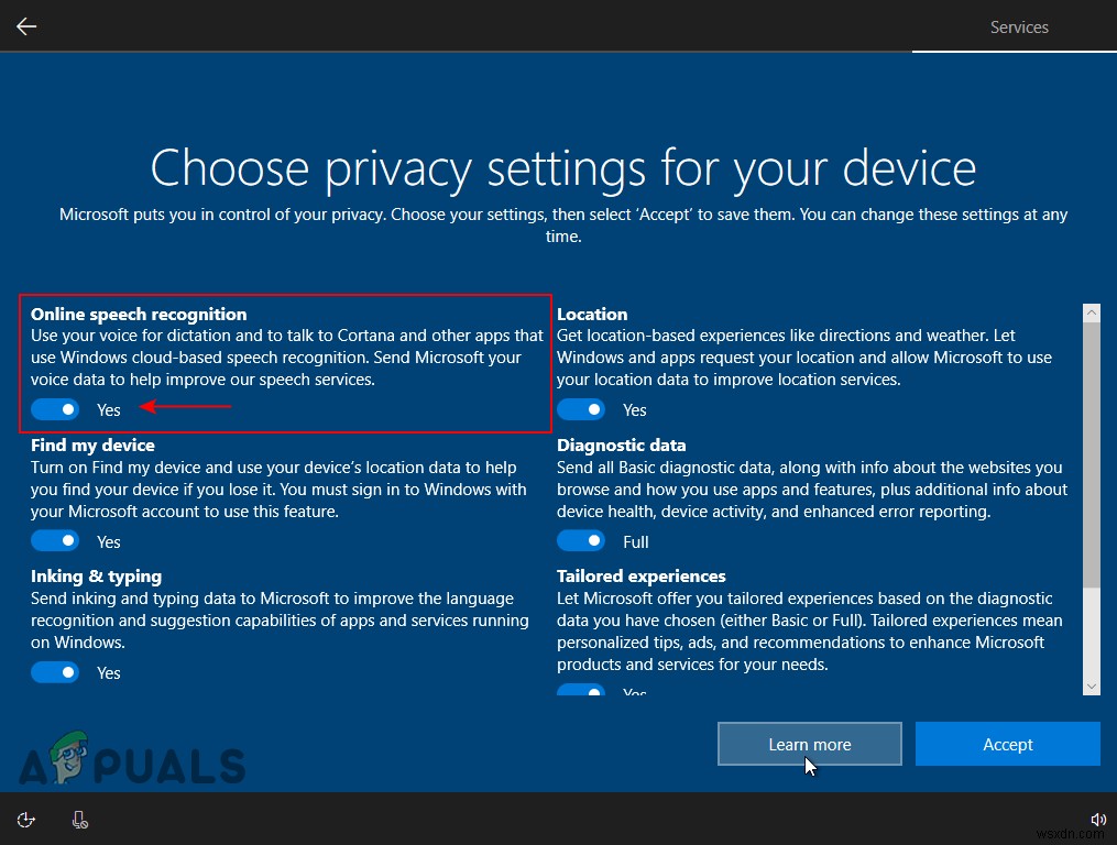 Windows 10でオンライン音声認識を有効/無効にする3つの方法