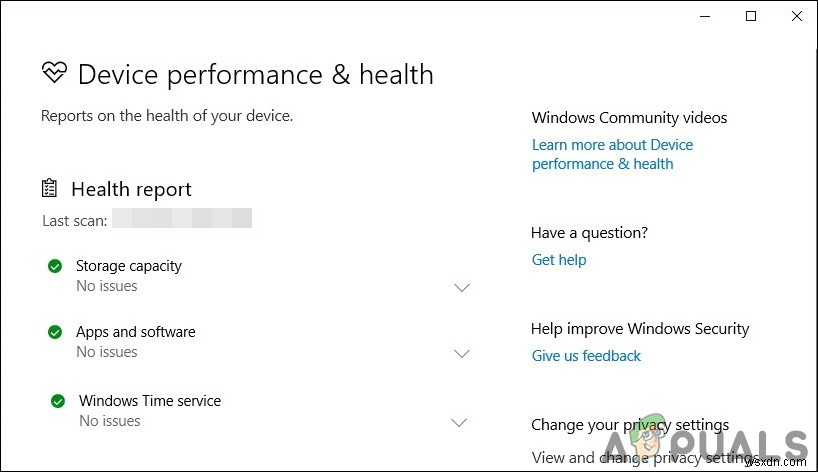 Windows 10で「デバイスのパフォーマンスと正常性」領域を非表示にする方法
