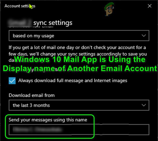 Windows 10のメールアプリで表示名(差出人名)を変更する方法