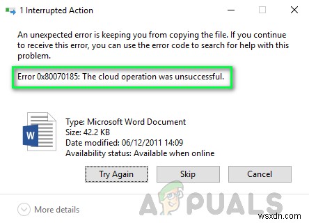 Windows 10でOneDriveのエラーコード0x80070185を修正する方法