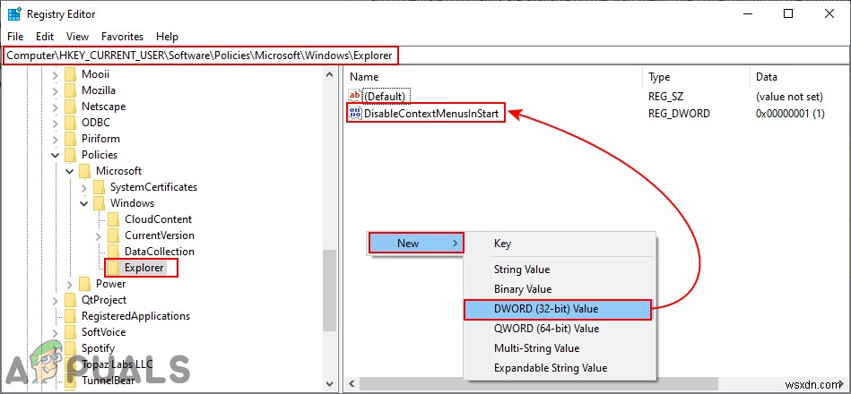 Windows 10でファイルエクスプローラー・スタートメニュー・タスクバーの右クリックメニュー(コンテキストメニュー)を無効化する方法
