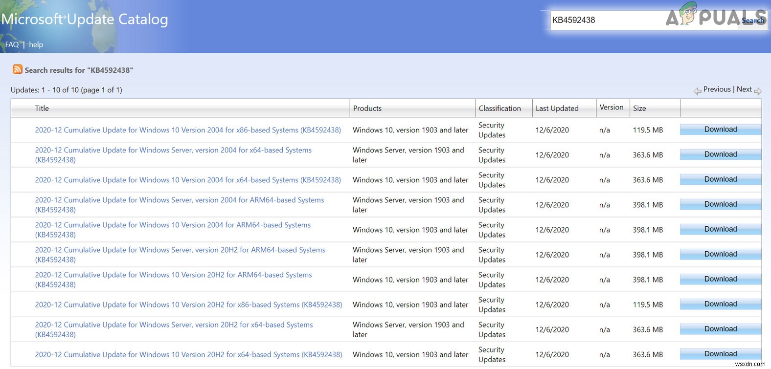 Windows 10更新プログラムKB4592438がインストールできないときの対処法