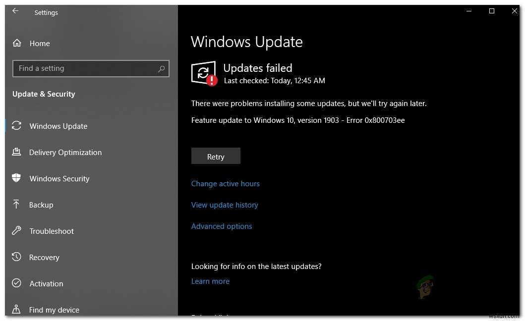 Windows 10アップデートエラー0x800703eeの原因と解決方法
