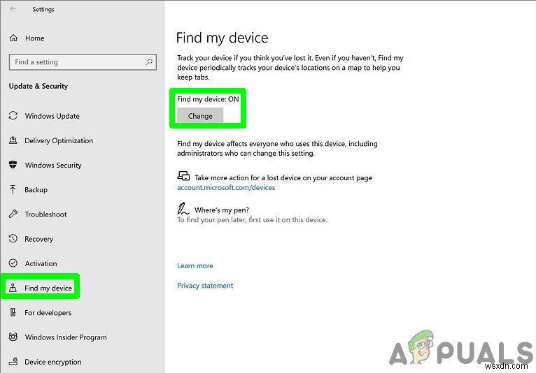Windows 10で「デバイスの検索」を有効・無効にする3つの方法