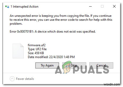 Windows 10でエラーコード0x800701B1「指定されたデバイスが存在しません」を修正する7つの方法