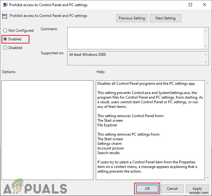 Windows 10でコントロールパネルと設定アプリへのアクセスを無効にする方法