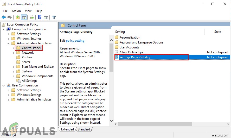 Windows 10で設定アプリの表示ページをカスタマイズする方法(表示・非表示の手順)