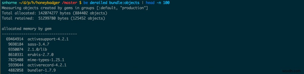 DerailedでRailsアプリのGem別メモリ使用量をプロファイリングする方法