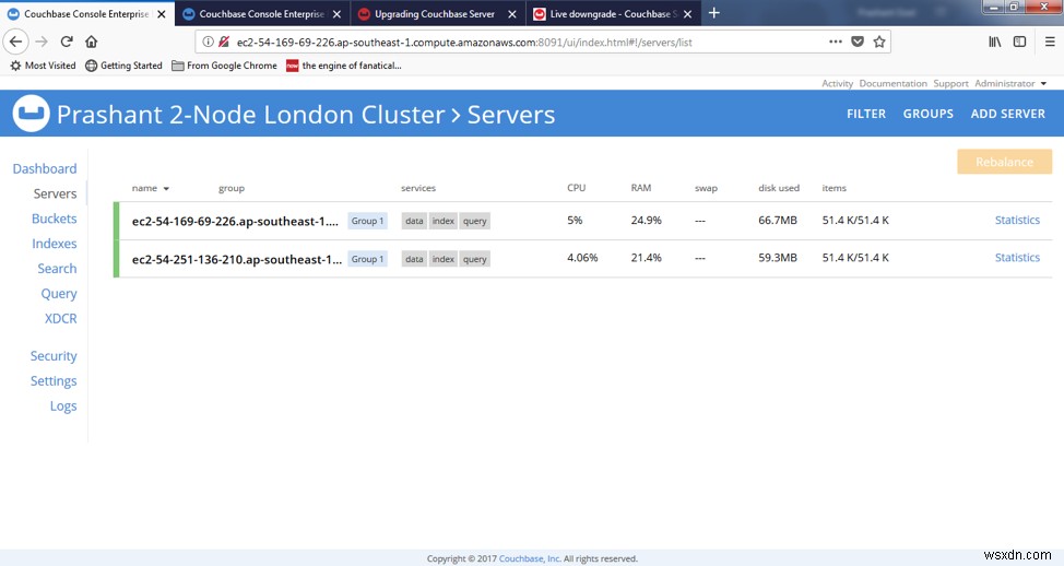 グレースフルフェイルオーバーとデルタリカバリーによるCouchbase Serverのローリングアップグレード完全ガイド