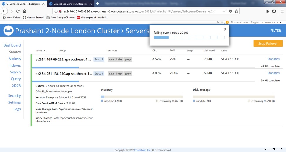 グレースフルフェイルオーバーとデルタリカバリーによるCouchbase Serverのローリングアップグレード完全ガイド