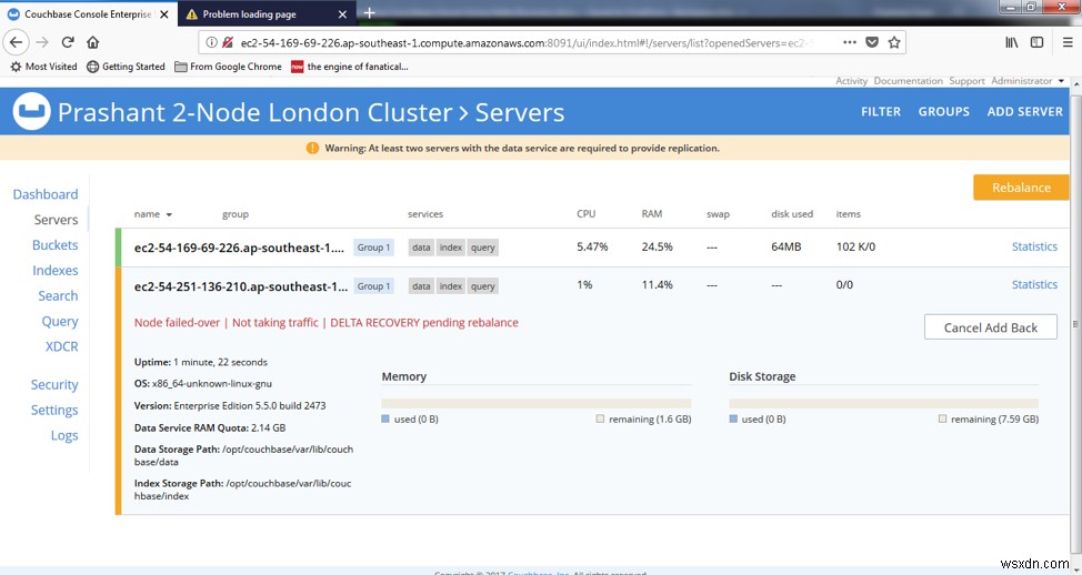 グレースフルフェイルオーバーとデルタリカバリーによるCouchbase Serverのローリングアップグレード完全ガイド