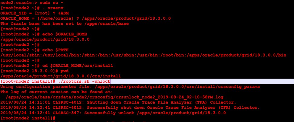 クラスタおよびデータベースバイナリ向けOracle Database 18cグリッド・インフラストラクチャの再リンク完全ガイド