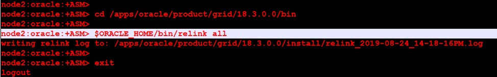 クラスタおよびデータベースバイナリ向けOracle Database 18cグリッド・インフラストラクチャの再リンク完全ガイド