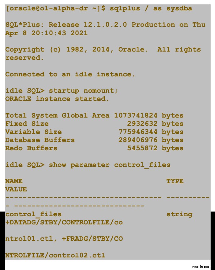 増分バックアップを使用してフィジカル・スタンバイ・データベースをリカバリーする方法