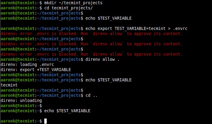 direnv – Linuxでプロジェクト固有の環境変数をスマートに管理する方法