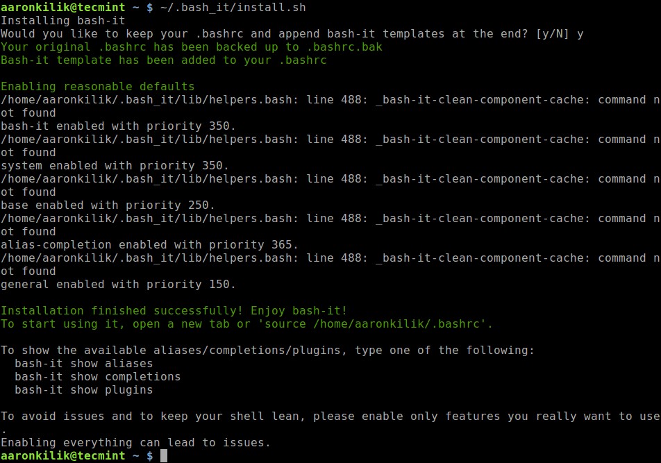 Bash-it – スクリプトとエイリアスを一元管理できるBashフレームワーク