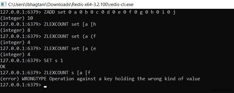 Redis ZLEXCOUNTコマンドの使い方 – 辞書順の範囲でソート済みセットの要素数を取得する方法