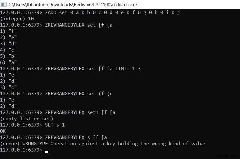 Redis ZREVRANGEBYLEXコマンドの使い方|辞書順降順で範囲指定してソート済みセットの要素を取得する方法