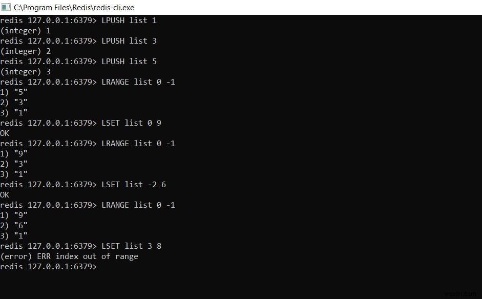 Redis LSETコマンドの使い方 – リストの指定インデックスに要素を設定する方法