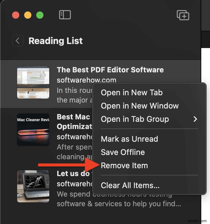 MacBook ProでSafariのリーディングリストを削除する完全ガイド
