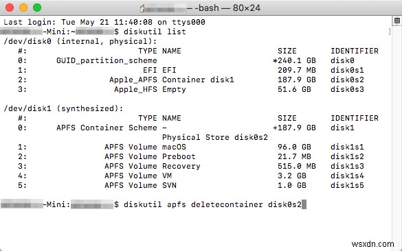 データ消失なしでMacのAPFSパーティション・コンテナ・ボリュームを安全に削除する方法