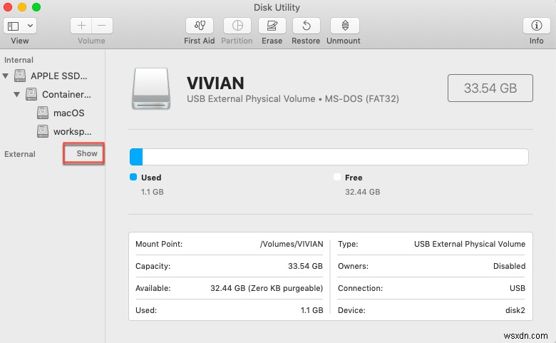 Macのディスクユーティリティに外付けHDDが表示されないときの対処法10選