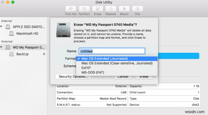 WD My PassportがMacのFinder・デスクトップ・ディスクユーティリティに表示されないときの対処法