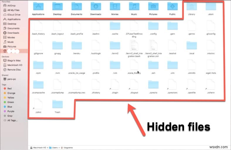 Macのハードドライブで隠しファイルを含むすべてのファイルを表示する方法!
