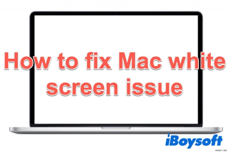Macが起動時に白い画面(ホワイトスクリーン)になる原因と解決方法