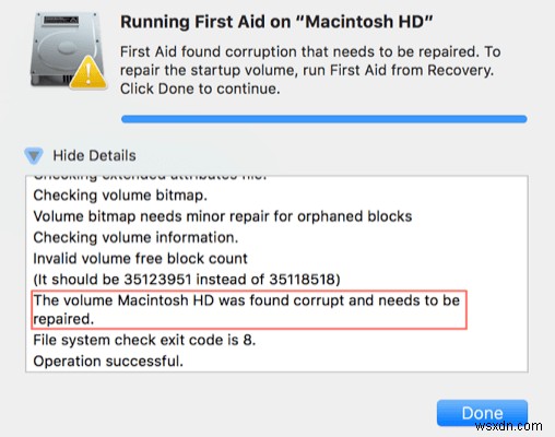 Macで「First Aidが修復が必要な破損を検出しました」と表示されたときの対処法