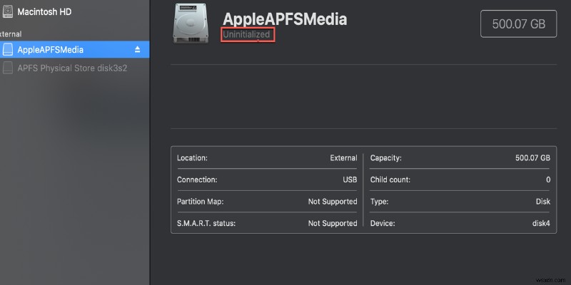 AppleAPFSMediaが「未初期化」と表示される?失われたデータを復元する方法を徹底解説