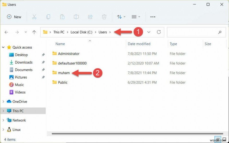 Windows 11でユーザープロファイルフォルダーの名前を変更する方法