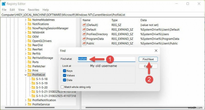 Windows 11でユーザープロファイルフォルダーの名前を変更する方法