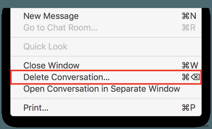 MacでiMessageをオフにしてメッセージを非表示にする方法