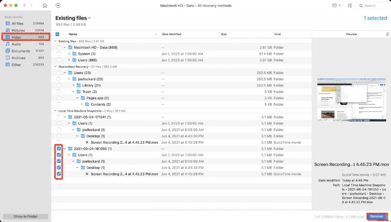 保存されていない、または削除されたQuickTime録画を復元する方法