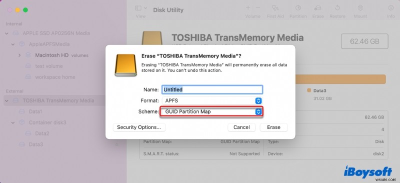 MacでSDカード・USBメモリ・外付けHDDのパーティション分割ができないときの対処法