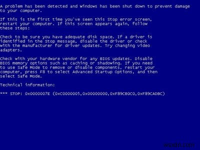 0x0000007eブルースクリーンエラーの原因と解決方法を徹底解説