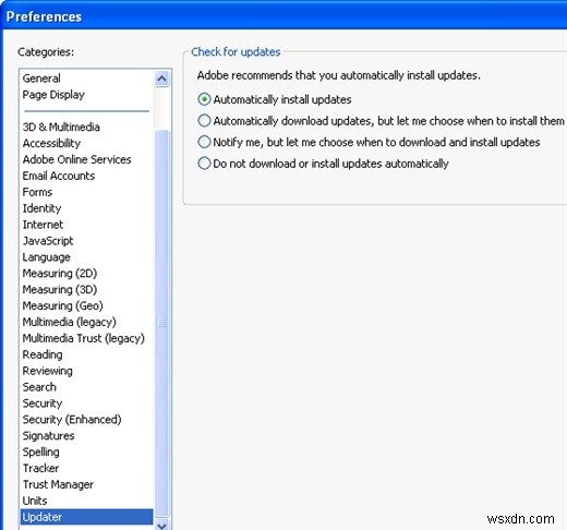 Adobe Reader DCの自動更新を無効にする方法【アプリ・レジストリ・サービス設定】