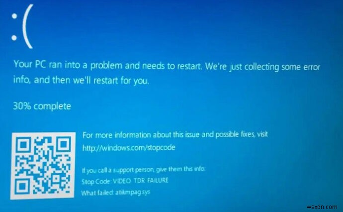 Windows 10で発生するビデオTDR障害（VIDEO_TDR_FAILURE）ブルースクリーンエラーの解決方法