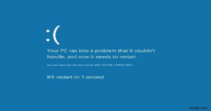 Windows 10で「BAD SYSTEM CONFIG INFO」ブルースクリーンエラーを解決する方法