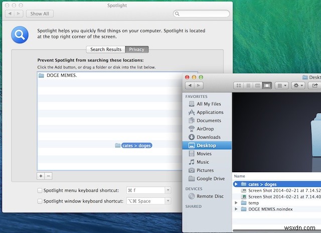 MacのSpotlight検索からフォルダーを非表示にする2つの方法