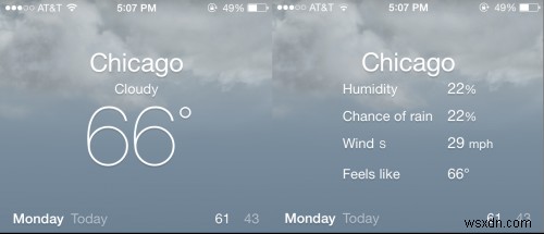【小ネタ】iOS 7の天気アプリで湿度・風速などの詳細情報を表示する方法