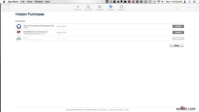 OS X活用術：Mac App Storeで非表示にしたアプリを再表示する方法