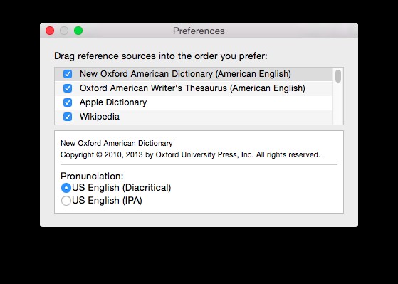 OS X活用術:辞書アプリから不要な辞書・参照ソースを削除して使いやすくする方法